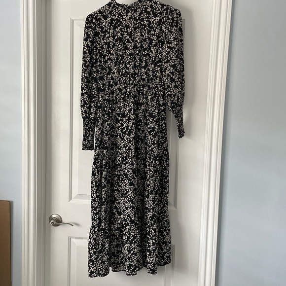 Shein Ditsy Floral Frill Neck Ruffle Hem Dress - Picture 3 of 8